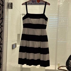 Loft dress, black and cream horizontal stripes. Size . Excellent condition.